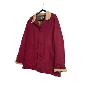 J.CREW 90's field jacket Size: L Red Men Red Jacket with Beige Collar